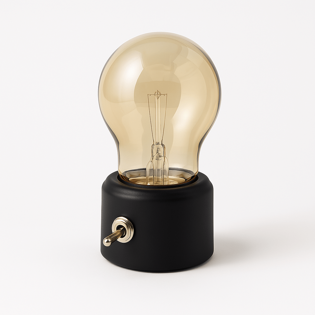 Vintage Tafellamp Met USB Opladen En Warm Sfeervol Licht