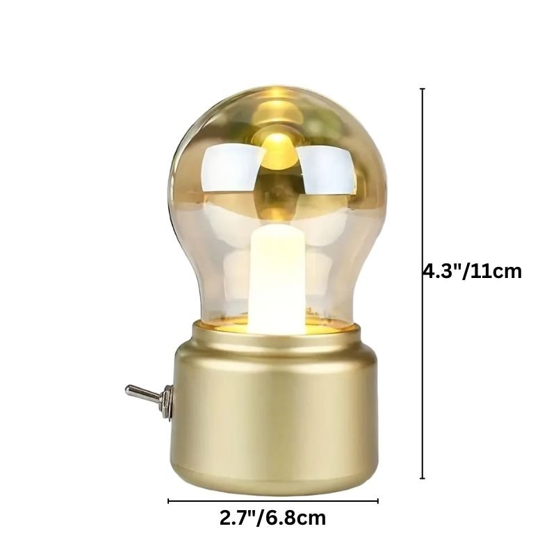 Vintage Tafellamp Met USB Opladen En Warm Sfeervol Licht