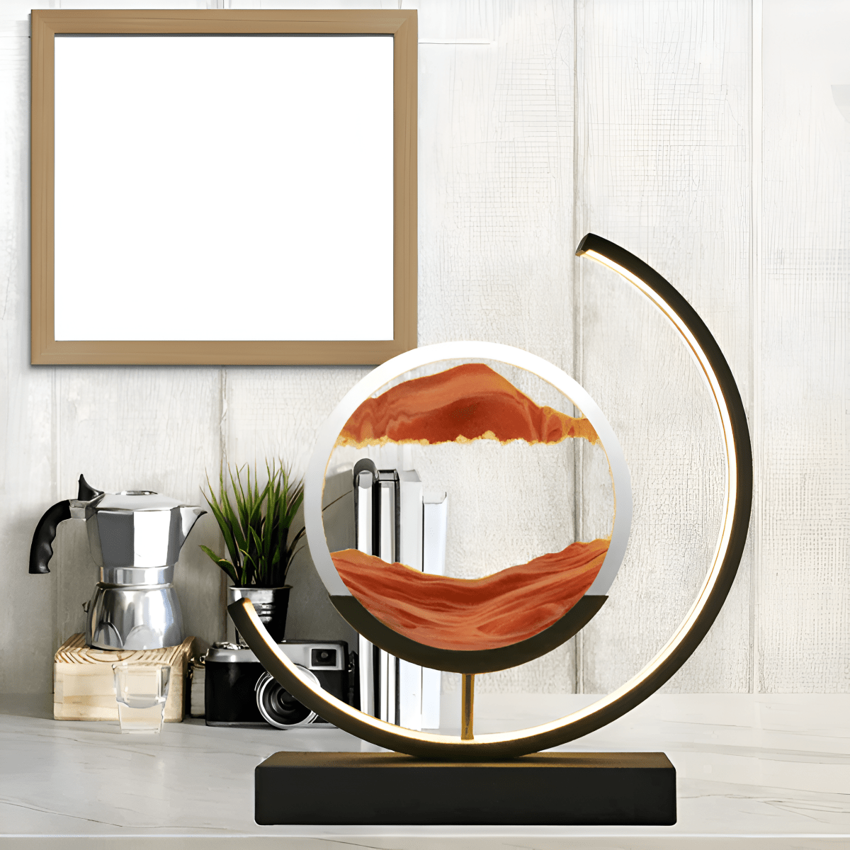 Sansoti | LED Zandlamp met Afstandsbediening & Dimbaar Licht – Rustgevende Design Tafellamp