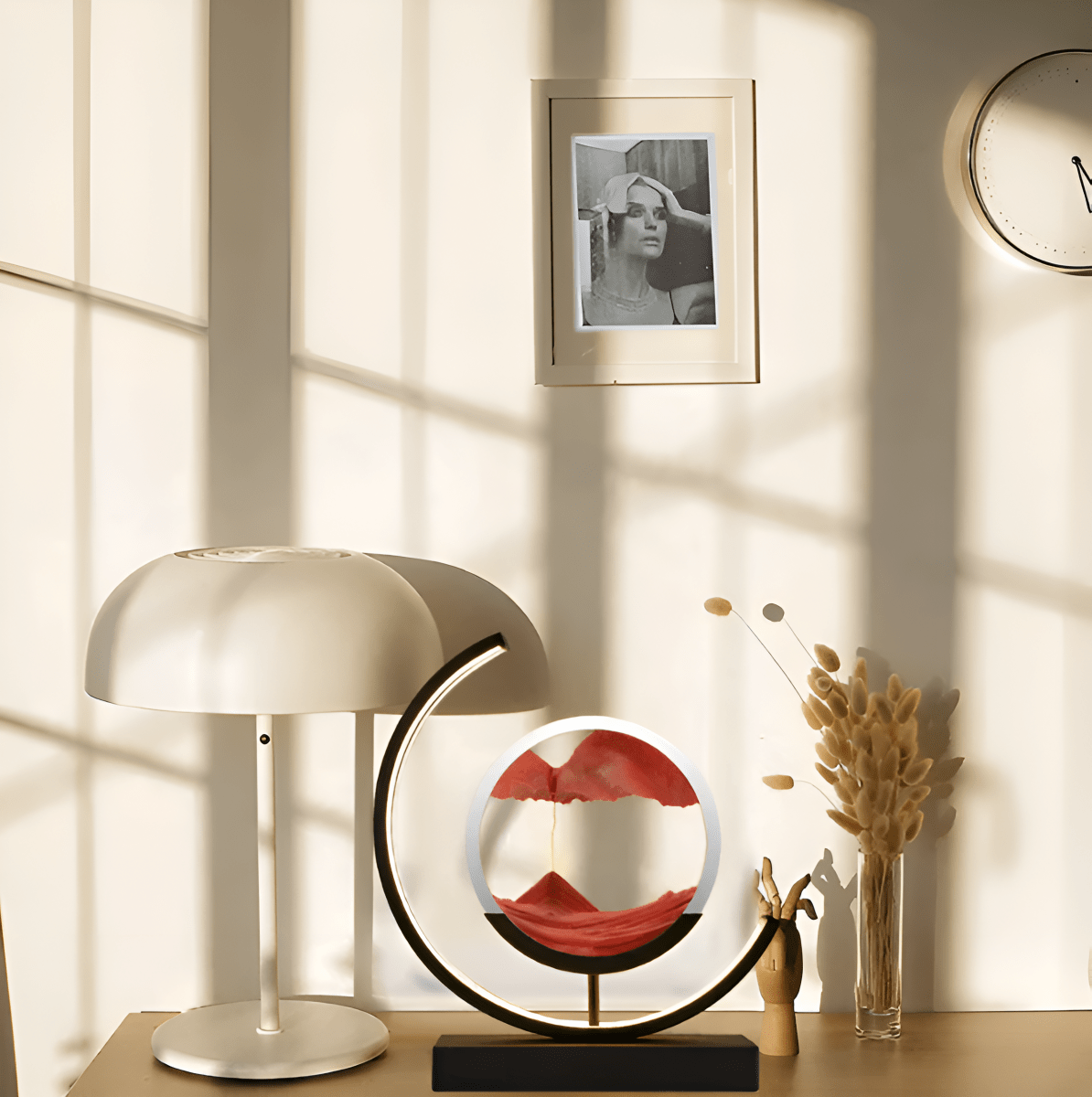 Sansoti | LED Zandlamp met Afstandsbediening & Dimbaar Licht – Rustgevende Design Tafellamp