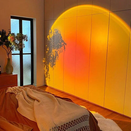 LED Sunset Lamp met 16 Kleurmodi en 360° Draaibare Kop voor Sfeerverlichting