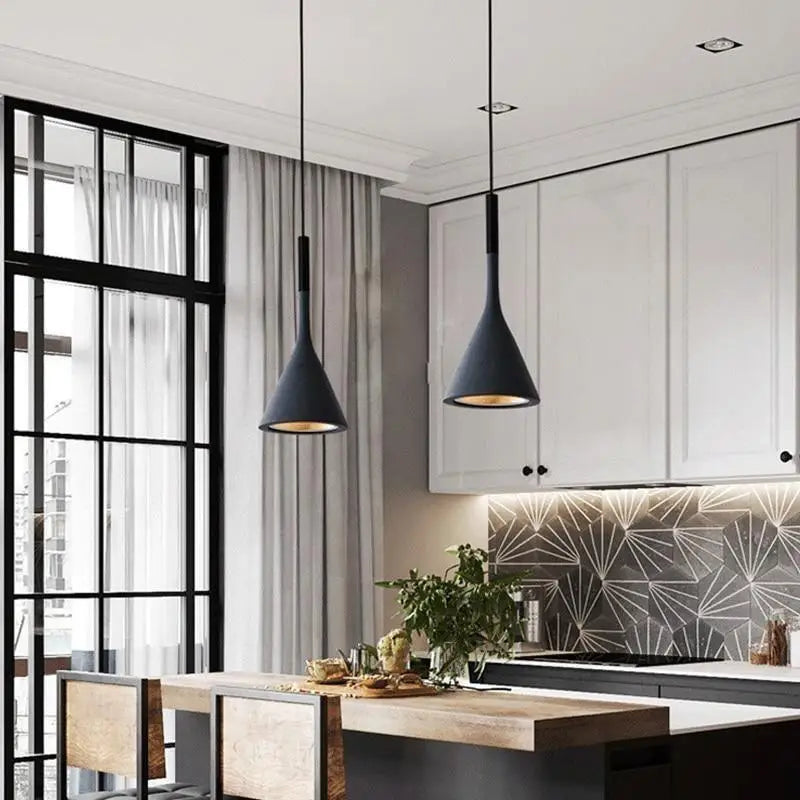 Hanglamp Keuken Industrieel Aluminium E27 15x36cm Verstelbaar Warm Wit Eetkamer Modern