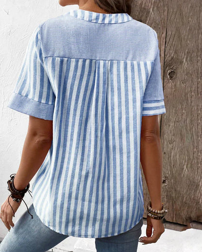 Vrouwelijke Blouse Katoen Elegant en Stijlvol