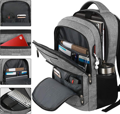 Premium Laptop Rugzak met USB-Oplaadpoort & Diefstalbeveiliging 15,6 inch – Waterafstotend & Ergonomisch