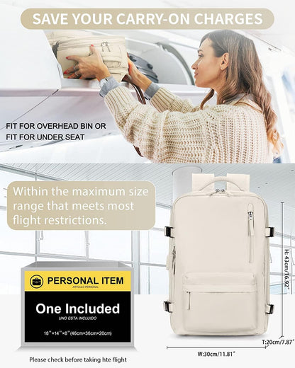 Waterbestendige Reistas 40L met Schoenenvak en USB-Poort – Geschikt voor Laptops tot 35,56 cm