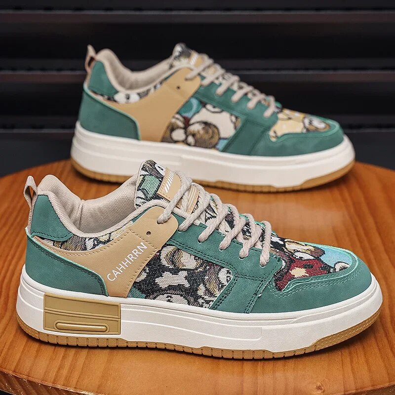 Zwarte Canvas Platformschoenen voor Mannen - StudioMarella