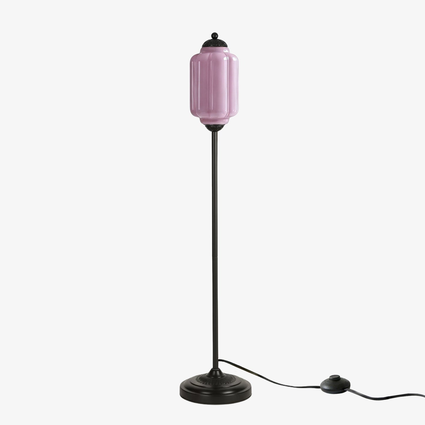 Decoratieve Glazen Pompoen Vloerlamp Retro Organische Stijl Woonkamer Staande Lamp