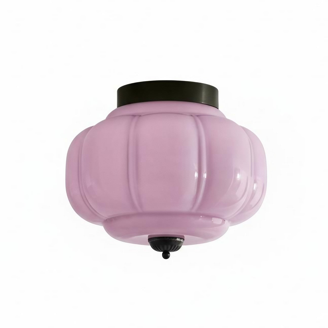 Retro Plafondlamp met Melkglazen Kap – Verfijnde Semi-Flush Mount Verlichting voor Moderne Interieurs