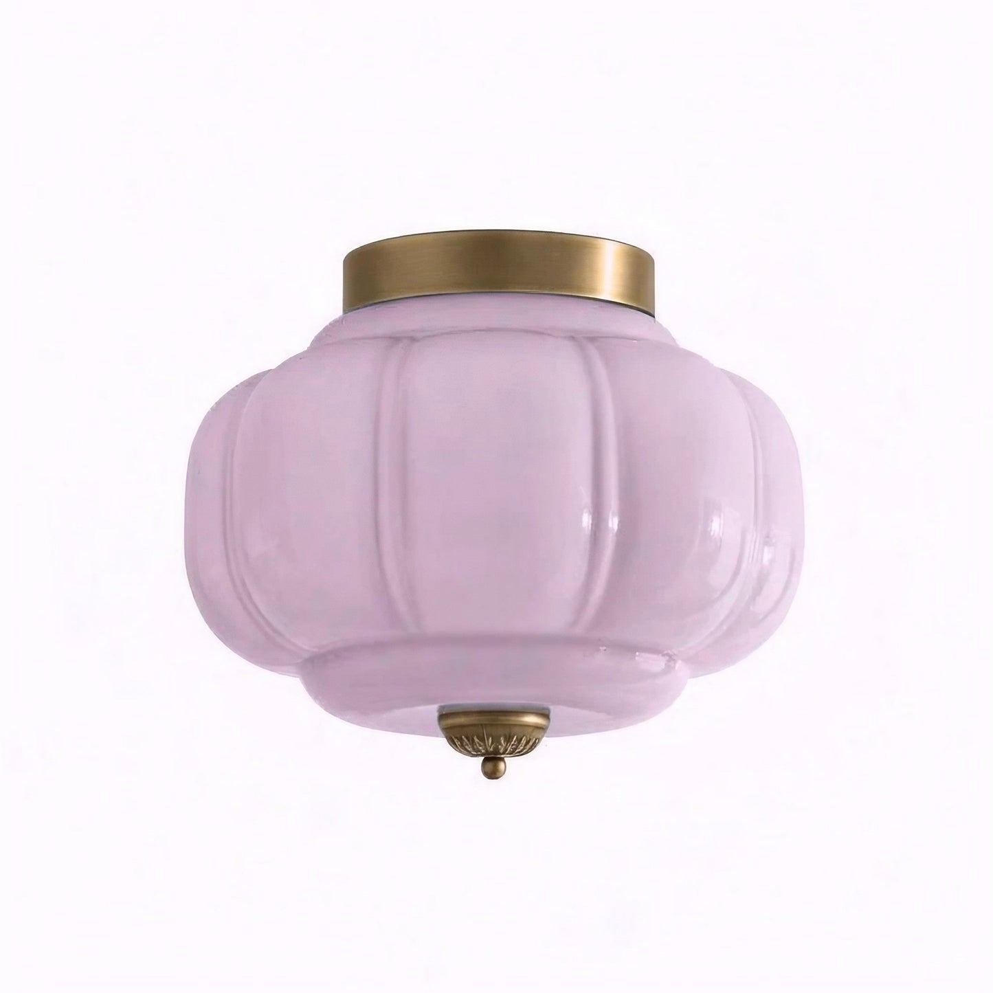 Retro Plafondlamp met Melkglazen Kap – Verfijnde Semi-Flush Mount Verlichting voor Moderne Interieurs