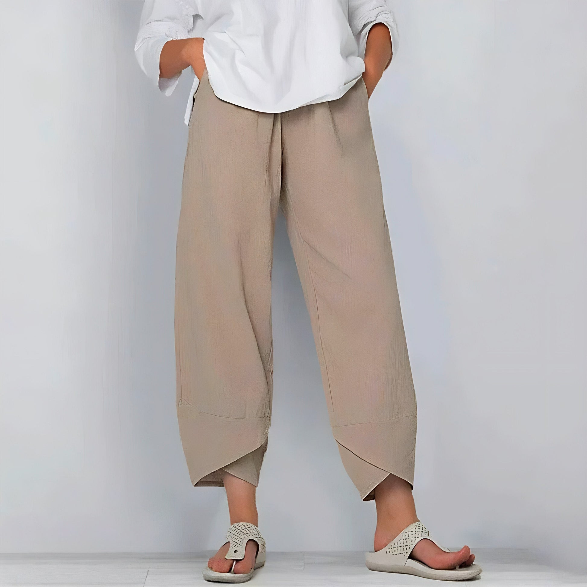 Linnen Broek voor Vrouw Elegant en Stijlvol - StudioMarella