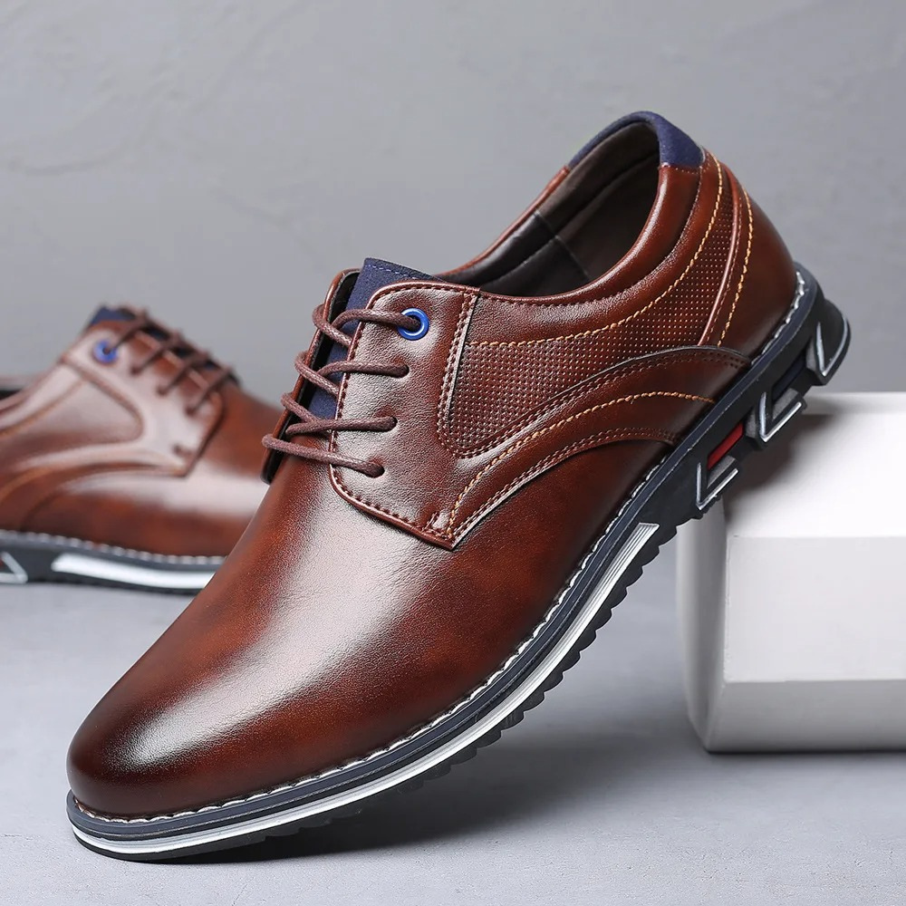 Elegante Leer Schoenen voor Mannen Gekleed - StudioMarella