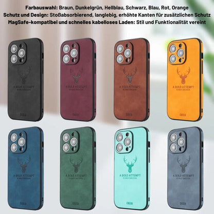 Smartphone Hoesje in Leerlook — Slank Design met Valbescheming & MagSafe-Compatibiliteit voor iPhone 16/15/14/13/12