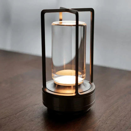 Tafellamp Oplaadbaar LED Dimbaar 3 Standen Glas Metaal Zwart Goud Zilver Slaapkamer Nachtkastje Bureaulamp USB Poort Touch Bediening Sfeerlamp