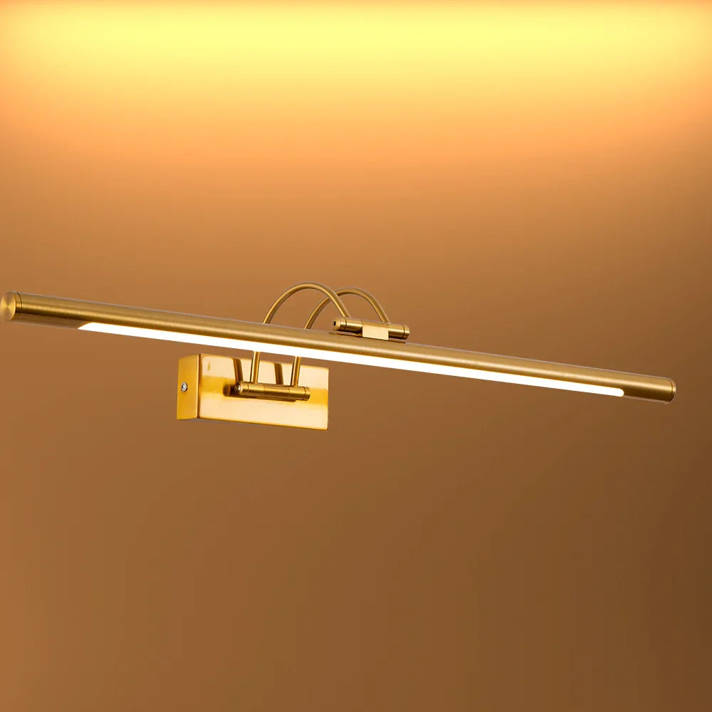 Spiegellamp LED Warm Wit 3000K 8W 64cm Goud Nikkel Messing Chroom Schilderijlamp Wandlamp