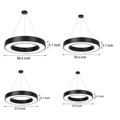 Industriële LED Ring Hanglamp 6000K Met IP42 En Acryl Diffuser