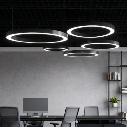 Industriële LED Ring Hanglamp 6000K Met IP42 En Acryl Diffuser
