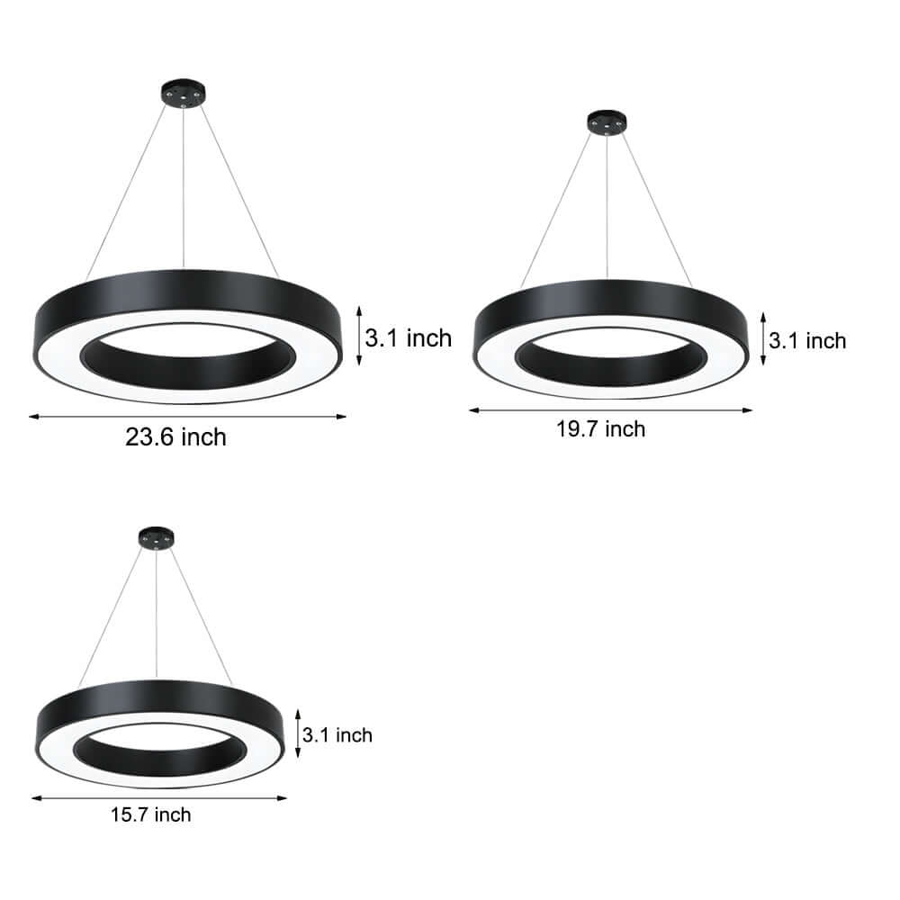 Industriële LED Ring Hanglamp 6000K Met IP42 En Acryl Diffuser