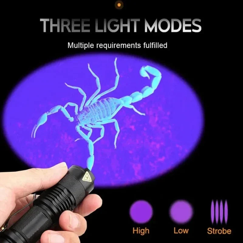 Compacte UV-zaklamp 395nm voor inspectie van huisdierplekken en vloeistoffen