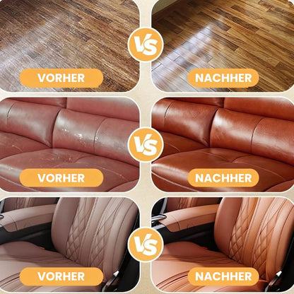 Lederverzorging Balsem met Houten Borstel Natuurlijke Formule voor Sofa Bank Autostoel Tas Jas