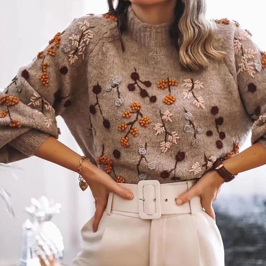 Dames Trui Zacht Herfstkleuren Met Leuke Motieven - StudioMarella