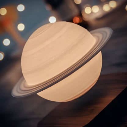 Zwevende Saturnus Lamp met Magnetische Basis en Verlichting 15cm voor Ruimtevaart Liefhebbers