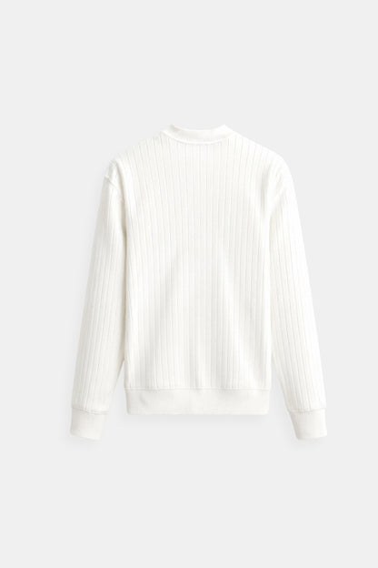 Stijlvolle Ribbels Gebreide Heren Longsleeve Trui - Liam