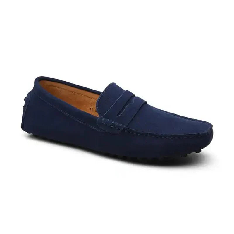 Suède Mannen Instappers Liam Stijl Leer Schoenen - StudioMarella