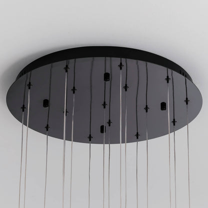 Kristallen Trap Kroonluchter Zwart K9 Crystal 300cm LED Modern Hoog Plafond