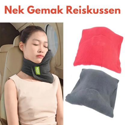 Neksteun Reiskussen Ergonomisch Memory Foam Nekkussen Vliegtuig Trein Auto Ondersteunend Grijs Zwart Comfortabel Reizen