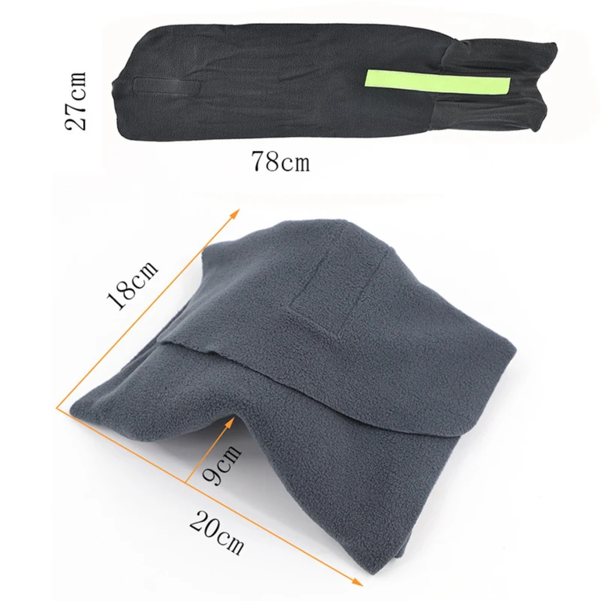Neksteun Reiskussen Ergonomisch Memory Foam Nekkussen Vliegtuig Trein Auto Ondersteunend Grijs Zwart Comfortabel Reizen