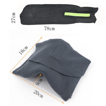 Neksteun Reiskussen Ergonomisch Memory Foam Nekkussen Vliegtuig Trein Auto Ondersteunend Grijs Zwart Comfortabel Reizen
