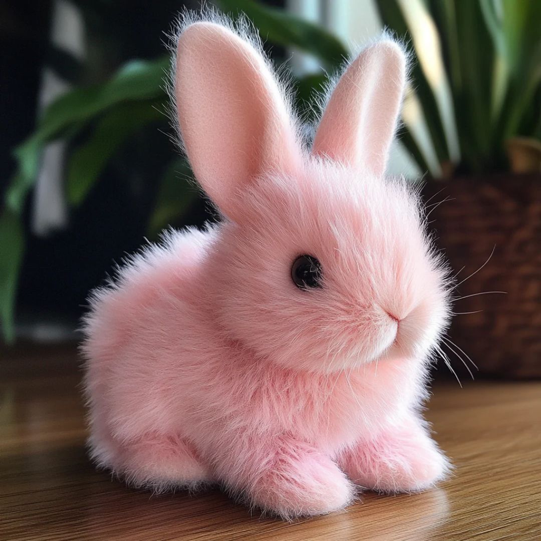 Interactief Knuffelkonijn Pluche Synthetische Vezels Bewegend Speelgoed Beige Cadeau Decoratie Realistisch Konijn Speelmaatje