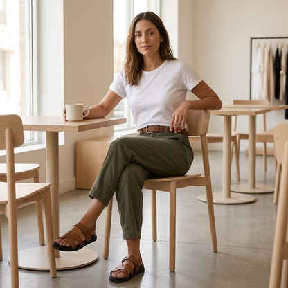 Utility Pantalon Hoge Taille Taps Toelopend met Geplooid Enkelboord Casual Werkbroek