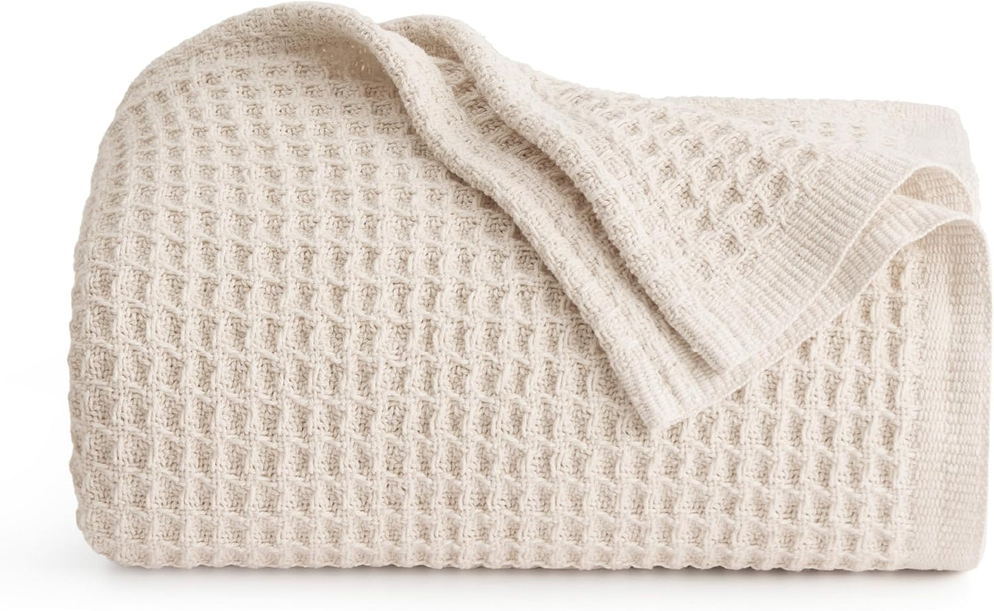 Lichtgewicht Katoenen Wafelplaid Tweepersoonsbed Zacht Ademend Deken Scandinavisch Design 90x90 cm Woonkamer