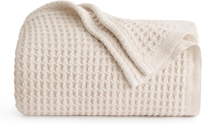 Lichtgewicht Katoenen Wafelplaid Tweepersoonsbed Zacht Ademend Deken Scandinavisch Design 90x90 cm Woonkamer