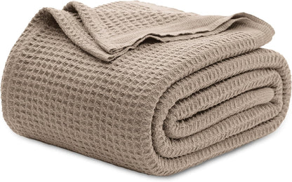 Lichtgewicht Katoenen Wafelplaid Tweepersoonsbed Zacht Ademend Deken Scandinavisch Design 90x90 cm Woonkamer