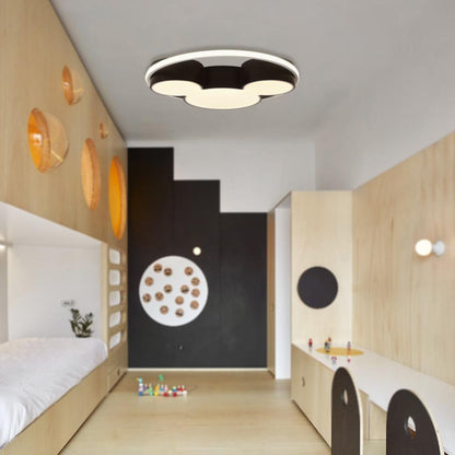 Kinderkamer Plafondlamp LED Zwart Wit 45cm 52cm Dimbaar Afstandsbediening Slaapkamer Woonkamer Speelkamer Aluminium Acryl Muisdesign