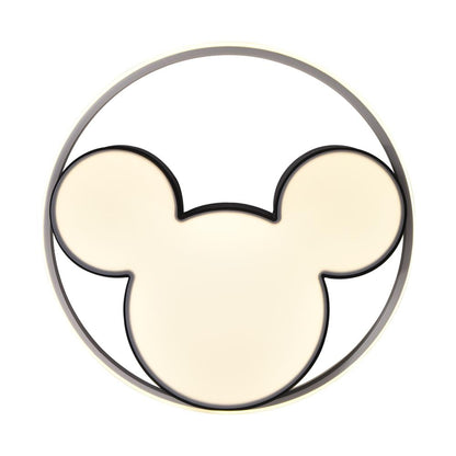 Kinderkamer Plafondlamp LED Zwart Wit 45cm 52cm Dimbaar Afstandsbediening Slaapkamer Woonkamer Speelkamer Aluminium Acryl Muisdesign