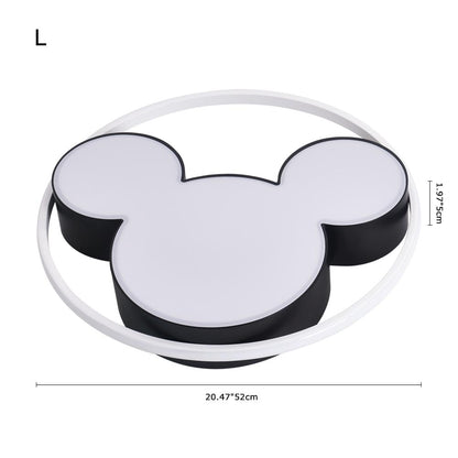 Kinderkamer Plafondlamp LED Zwart Wit 45cm 52cm Dimbaar Afstandsbediening Slaapkamer Woonkamer Speelkamer Aluminium Acryl Muisdesign