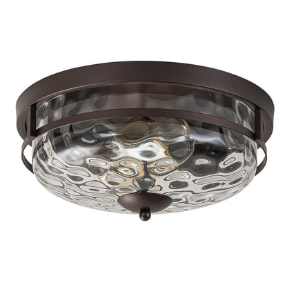 Glazen Plafondlamp Rond Zwart Goud Gehamerd Glas 33cm Woonkamer Slaapkamer Flush Mount Farmhouse Entree Eetkamer Badkamer