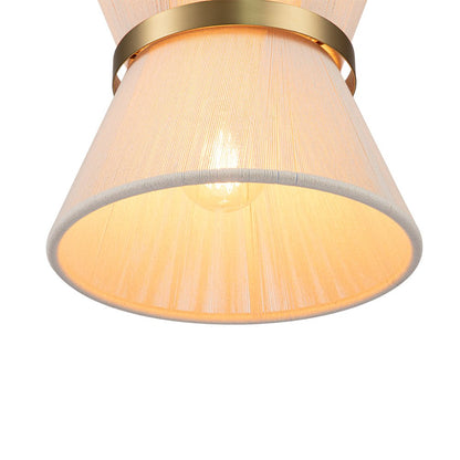 Hanglamp Touw Gevlochten Messing Beige Zwart Bohemian Drum Eetkamer Woonkamer Slaapkamer Entree Farmhouse Coastal Verstelbaar E26 E12