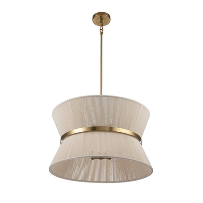 Hanglamp Touw Gevlochten Messing Beige Zwart Bohemian Drum Eetkamer Woonkamer Slaapkamer Entree Farmhouse Coastal Verstelbaar E26 E12