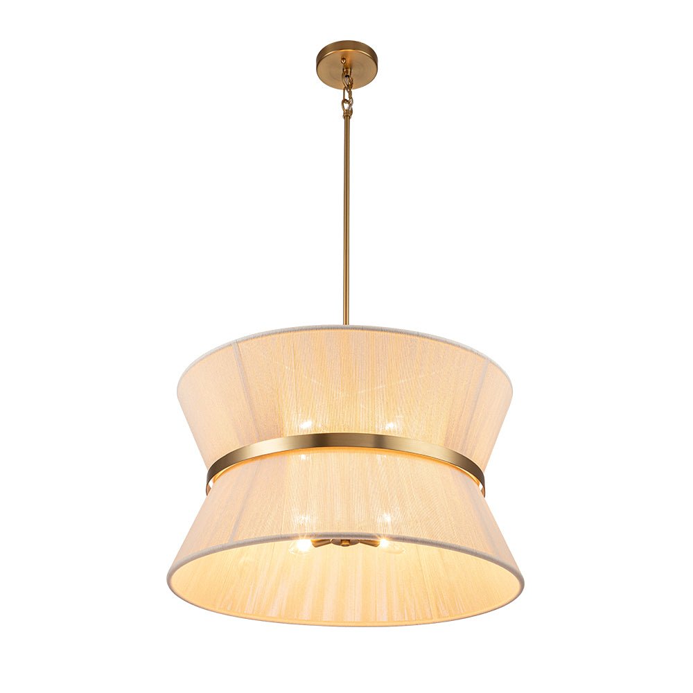Hanglamp Touw Gevlochten Messing Beige Zwart Bohemian Drum Eetkamer Woonkamer Slaapkamer Entree Farmhouse Coastal Verstelbaar E26 E12