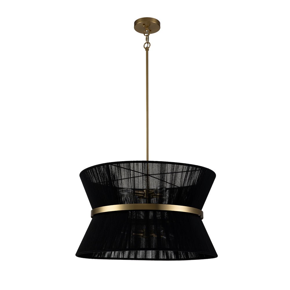Hanglamp Touw Gevlochten Messing Beige Zwart Bohemian Drum Eetkamer Woonkamer Slaapkamer Entree Farmhouse Coastal Verstelbaar E26 E12