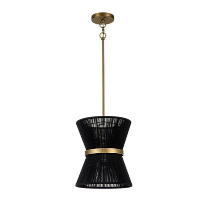 Hanglamp Touw Gevlochten Messing Beige Zwart Bohemian Drum Eetkamer Woonkamer Slaapkamer Entree Farmhouse Coastal Verstelbaar E26 E12