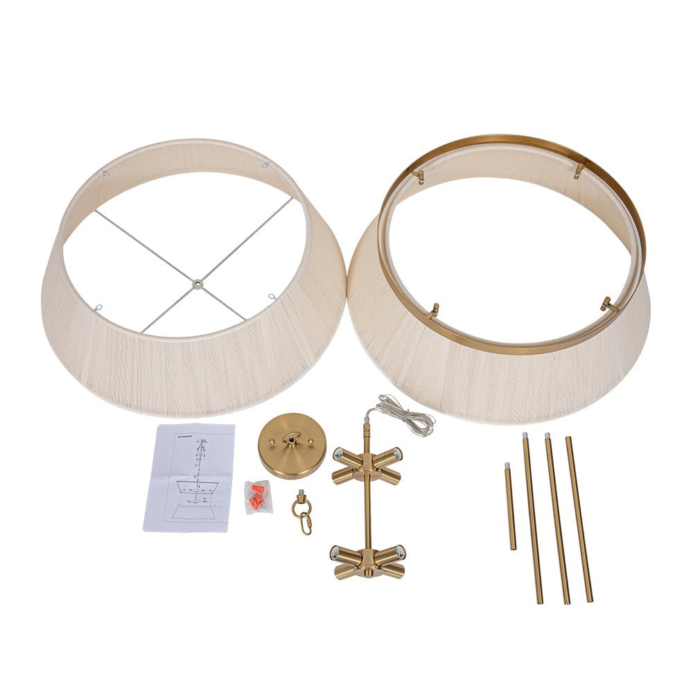 Hanglamp Touw Gevlochten Messing Beige Zwart Bohemian Drum Eetkamer Woonkamer Slaapkamer Entree Farmhouse Coastal Verstelbaar E26 E12
