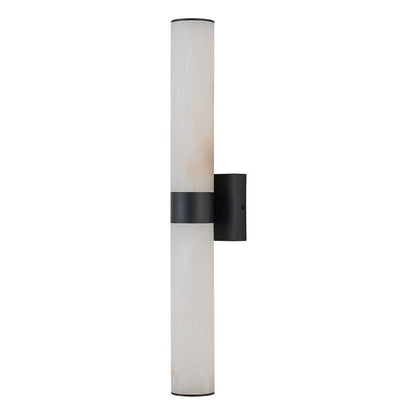 Lineaire LED Wandlamp met Albast – Moderne Badkamerverlichting in Messing of Zwart – 60cm Dimbaar 3000K