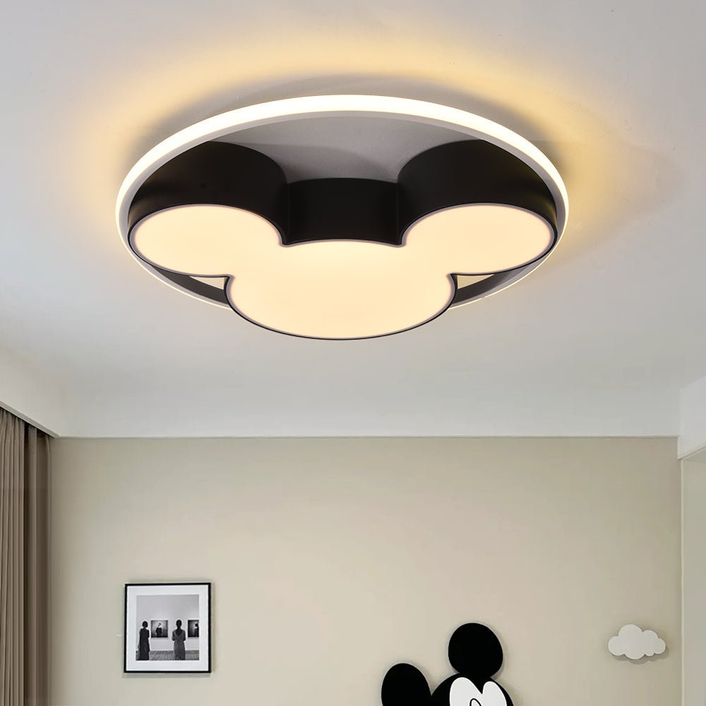 Kinderkamer Plafondlamp LED Zwart Wit 45cm 52cm Dimbaar Afstandsbediening Slaapkamer Woonkamer Speelkamer Aluminium Acryl Muisdesign
