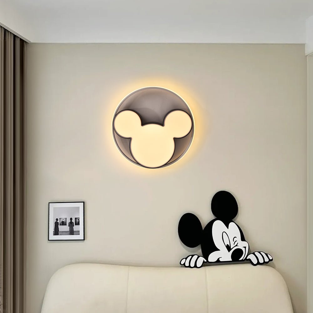 Kinderkamer Plafondlamp LED Zwart Wit 45cm 52cm Dimbaar Afstandsbediening Slaapkamer Woonkamer Speelkamer Aluminium Acryl Muisdesign
