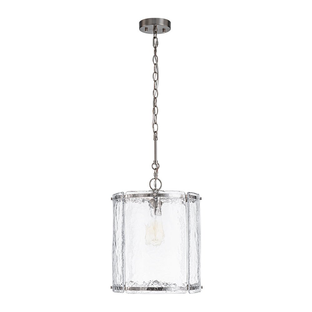 Hanglamp Cilinder Glas Messing Nikkel 32cm E26 Verstelbaar Keuken Eetkamer Entree Kooi Pendel Woonkamer Badkamer Farmhouse